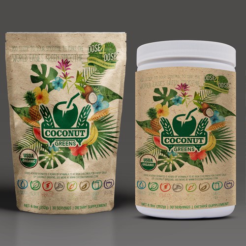 Create stunning new packaging and label for Coconut Greens Design by neoflexdesign