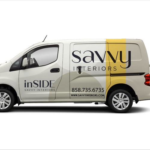 Design build furnish firm needs cool luxury sleek modern Van wrap-ontwerp door T i f a n y' s