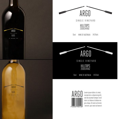 Sophisticated new wine label for premium brand Réalisé par Q44
