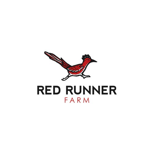 Create a roadrunner logo for Red Runner Farm Design by Stefan Art