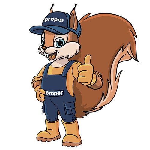 Friendly Squirrel Mascot Design by vvaallii