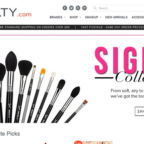 Create a banner for a product collection for the homepage Design by Y_Y