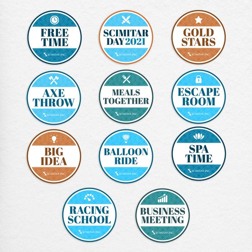 Cool Badges for Team building Design by Ashley Creates