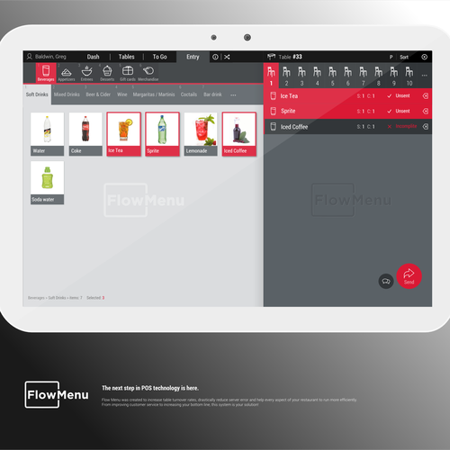 Redesigning a new user interface for a restaurant point-of-sale system Design by dr.Ach