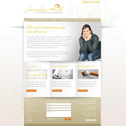 Web page design contest entry by gluecksrocka