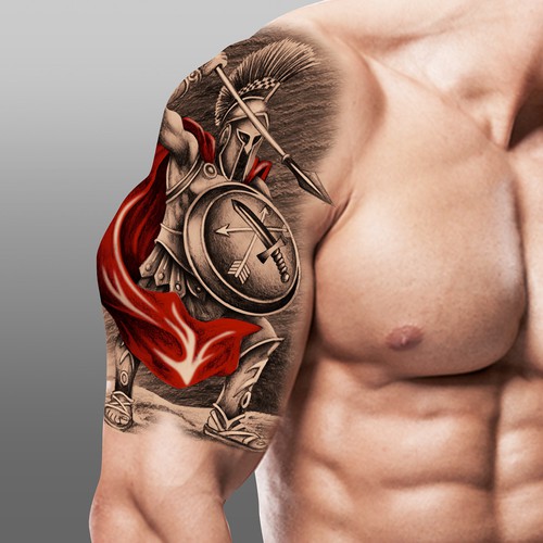 Spartan Tattoo Design by eselwe