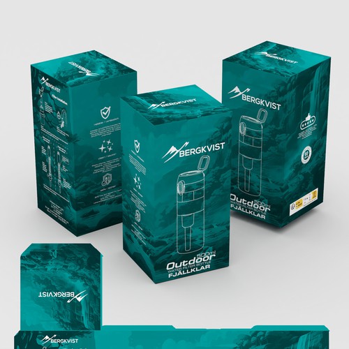 [HOT] - LONG TERM - Packaging Design for Outdoor Water Filter Bottle 500ml Design by Windmill Designer™