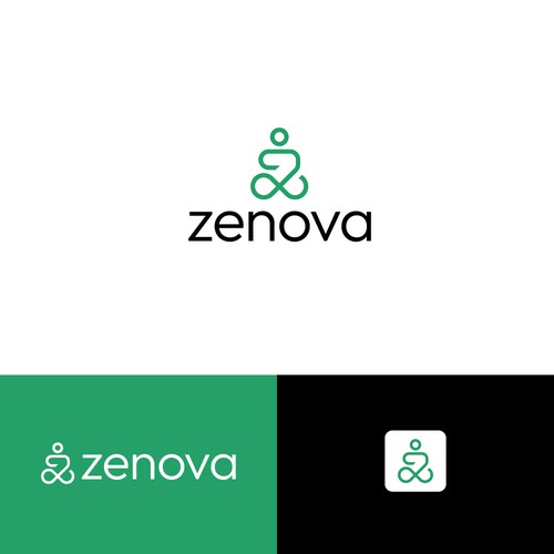 Zenova Logo: Revolutionary suite of health and wellness mobile apps Diseño de DOCE Creative Studio