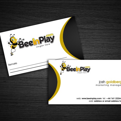 Help BeeInPlay with a Business Card Diseño de Project Rebelation