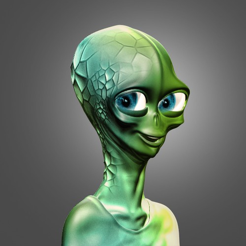 Alien main character design for a movie Design by dxbdesign
