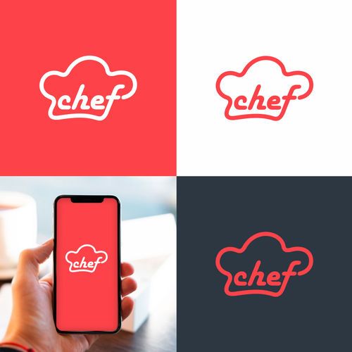 "CHEF": Food & Cooking Social Media Logo Design by pixelmatters