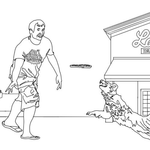 Illustrate My Dad and Dog Ontwerp door ArtAffair