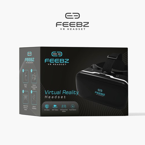 Box packaging for virtual reality headset Réalisé par Shreya007⭐