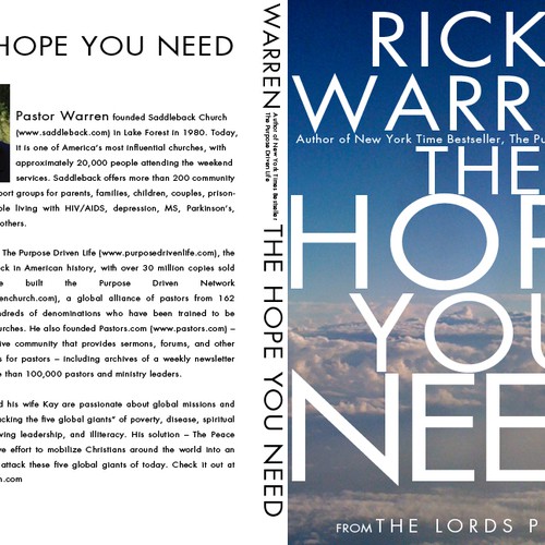 Design Rick Warren's New Book Cover Diseño de patrickgrady