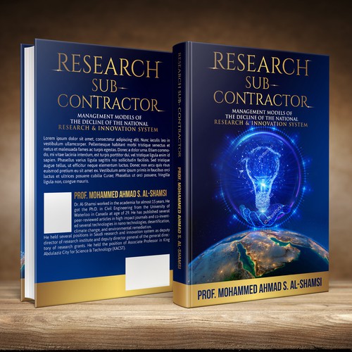 Book Cover Design Suitable for innovation and Research Diseño de studio02