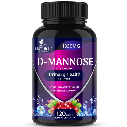 Colorful D-Mannose Design Needed for Nature's Nutrition Design by R O S H I N