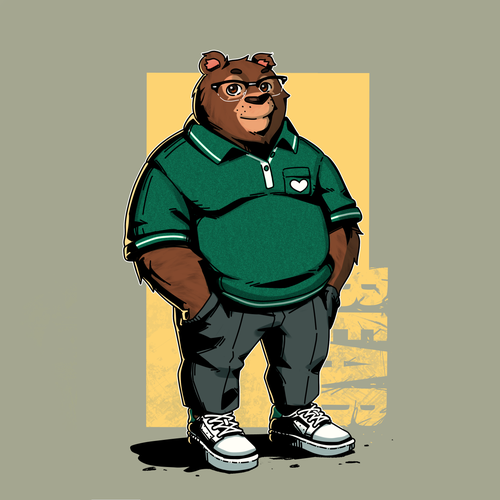 Yeah I know, another Bear design. But Let's make this one is special with Love. Design por Little George