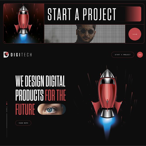 Modernized Rocket Graphics Design Branding Asset Design by Jotch.Art