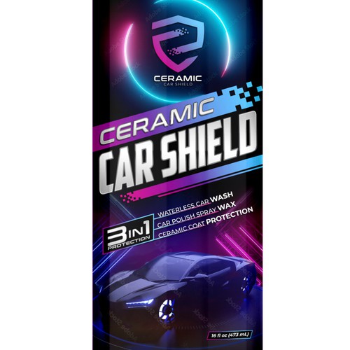 Ceramic Car Shield needs a design for its Wash, Wax, and Protect. Design réalisé par Wilson8a