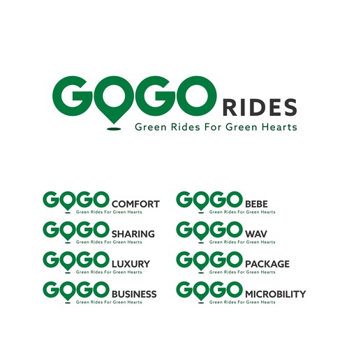 Diseño de Go Go Rides Logo(s) de RaccoonDesigns®