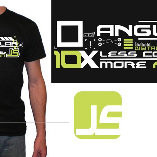 AngularJS needs a new t-shirt design Diseño de Sonia A