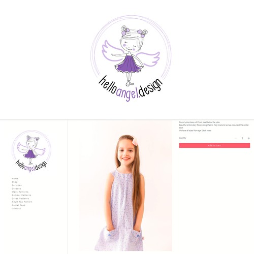 Design Design fun branding pack for little girl's dress brand (logo, biz card, clothing tag, shopping bag) di nemax