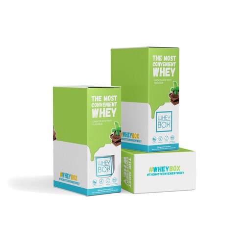 Design a retail case for our whey protein sachets Design by syakuro