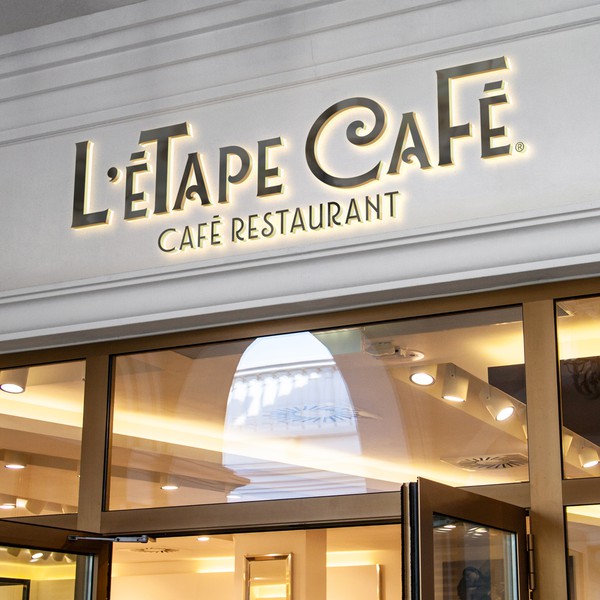 Design by BetterCallNabil titled "L' ÉTAPE CAFÉ"