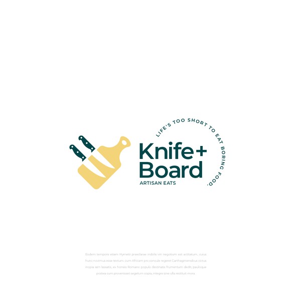 Knife+Board logo design