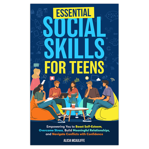 Design an engaging and creative book cover for a book on Life Skills for Teens Design by Knorpics