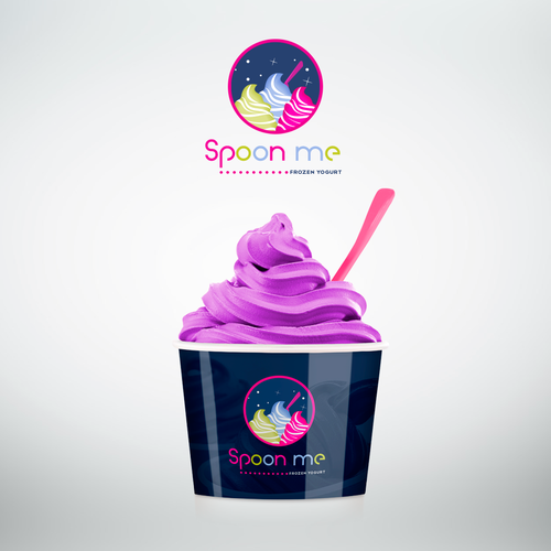 Create a trendy logo for a new Frozen yogurt shop! Spoon Me Yogurt Design by Nandox82