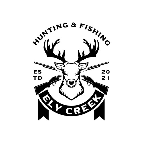 Hunting lodge Logo Réalisé par Athenaッ