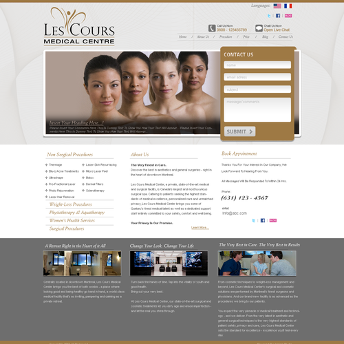 Les Cours Medical Centre needs a new website design Ontwerp door Vision Studio