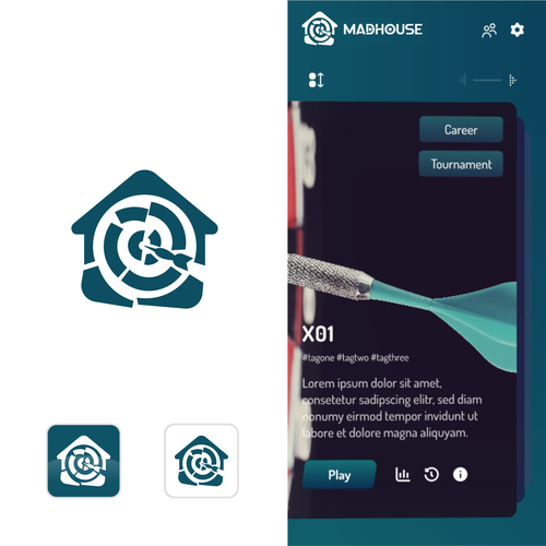 Clever & Modern App-Icon for Darts Practice App Design by -[ WizArt ]-