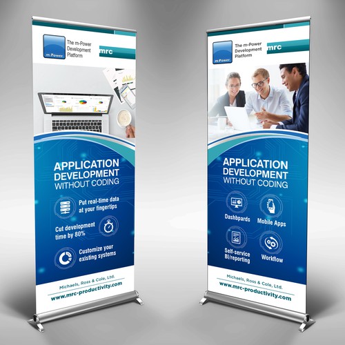 Software development company needs 2 retractable banners | Signage contest