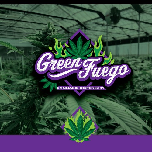 GREEN FUEGO cannabis dispensary logo Design by M.C.M_Design