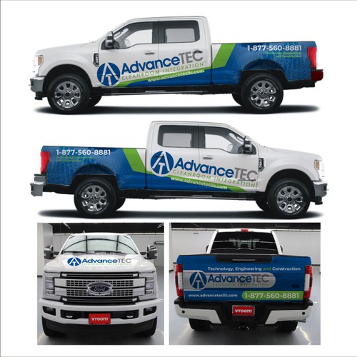 Design a Cutting-Edge, Classy Truck Wrap for AdvanceTEC – Highlighting Innovative Technology Design by e^design