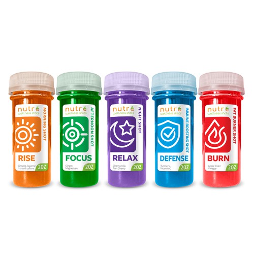 Small Wellness Shot Label! Design by imöeng