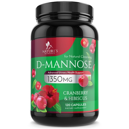 Colorful D-Mannose Design Needed for Nature's Nutrition Design von Wfemme