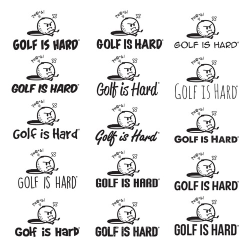 Create a T-Shirt design for fun and unique shirts - catchy slogan - Golf is hard® Design by OrangeCrush