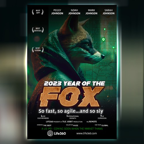 Life360 2023 Year of the Fox Poster Design by MeDesign✦