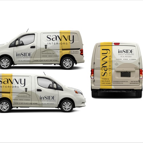 Design build furnish firm needs cool luxury sleek modern Van wrap Diseño de T i f a n y' s