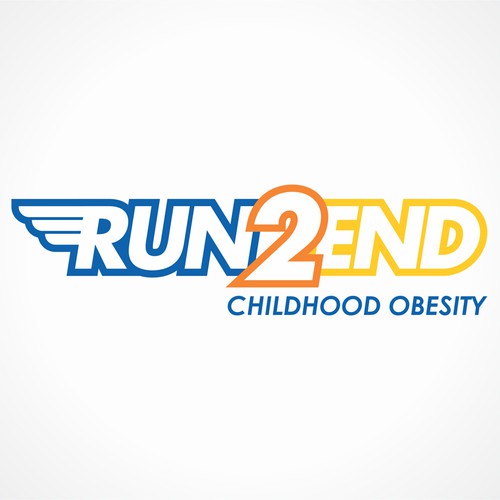 Run 2 End : Childhood Obesity needs a new logo Diseño de Gossi