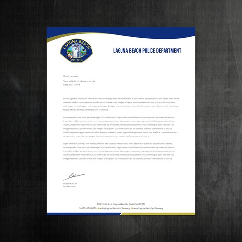 Laguna Beach Police Department Stationary Design by Felix SH