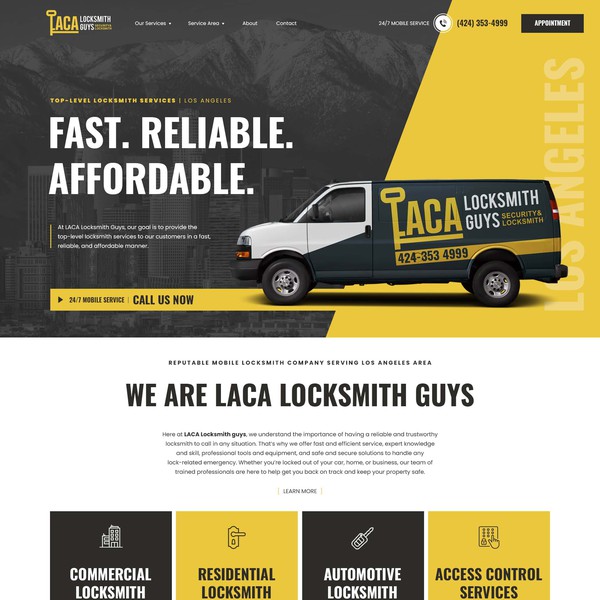 Website designer needed for a growing family owned locksmith business in los angeles