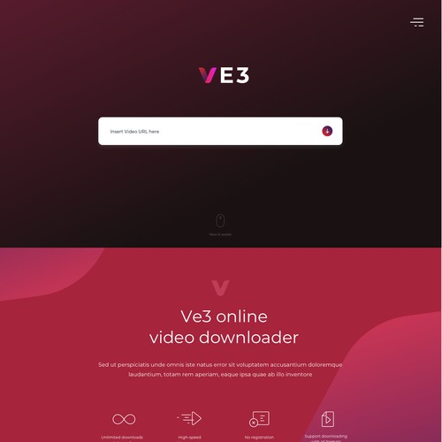 VE3 - Simple Video Downloader Website | Google Style Design by jezz