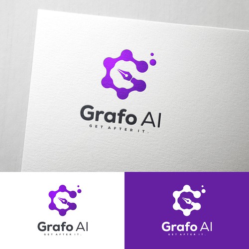 GrafoAI | Artificial Intelligence Writer Logo Design by Djulae