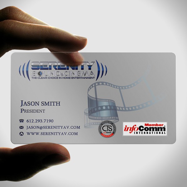 Design by Fearsome_Design titled "Transparent Business Card"