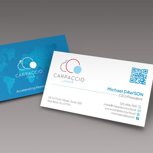 Give more muscle to research with graphic ID for CARPACCIO.cloud Design by kendhie