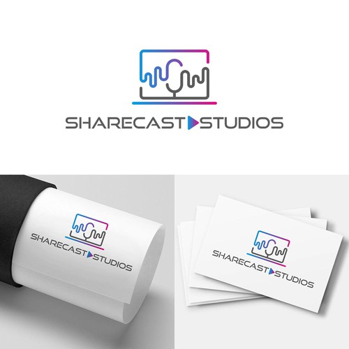 Modern Podcast Studio logo design Design by torodes77